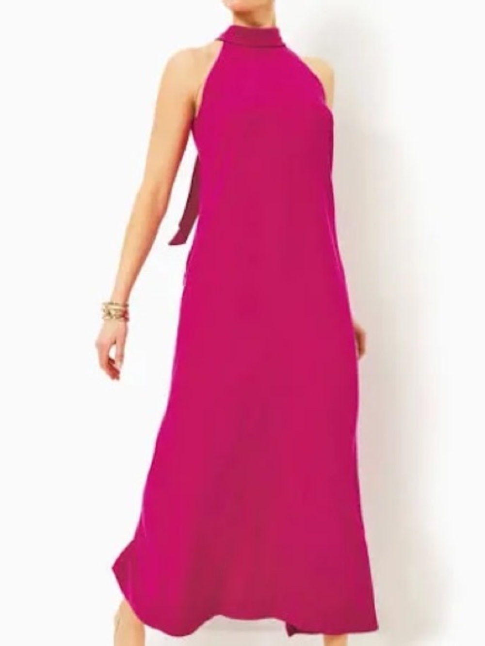 Lilly Pulitzer Halter Maxi Dress in Fuchsia Pink
